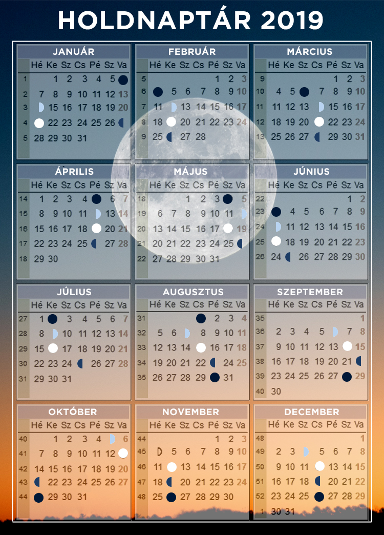 Grafikus Holdnaptár 